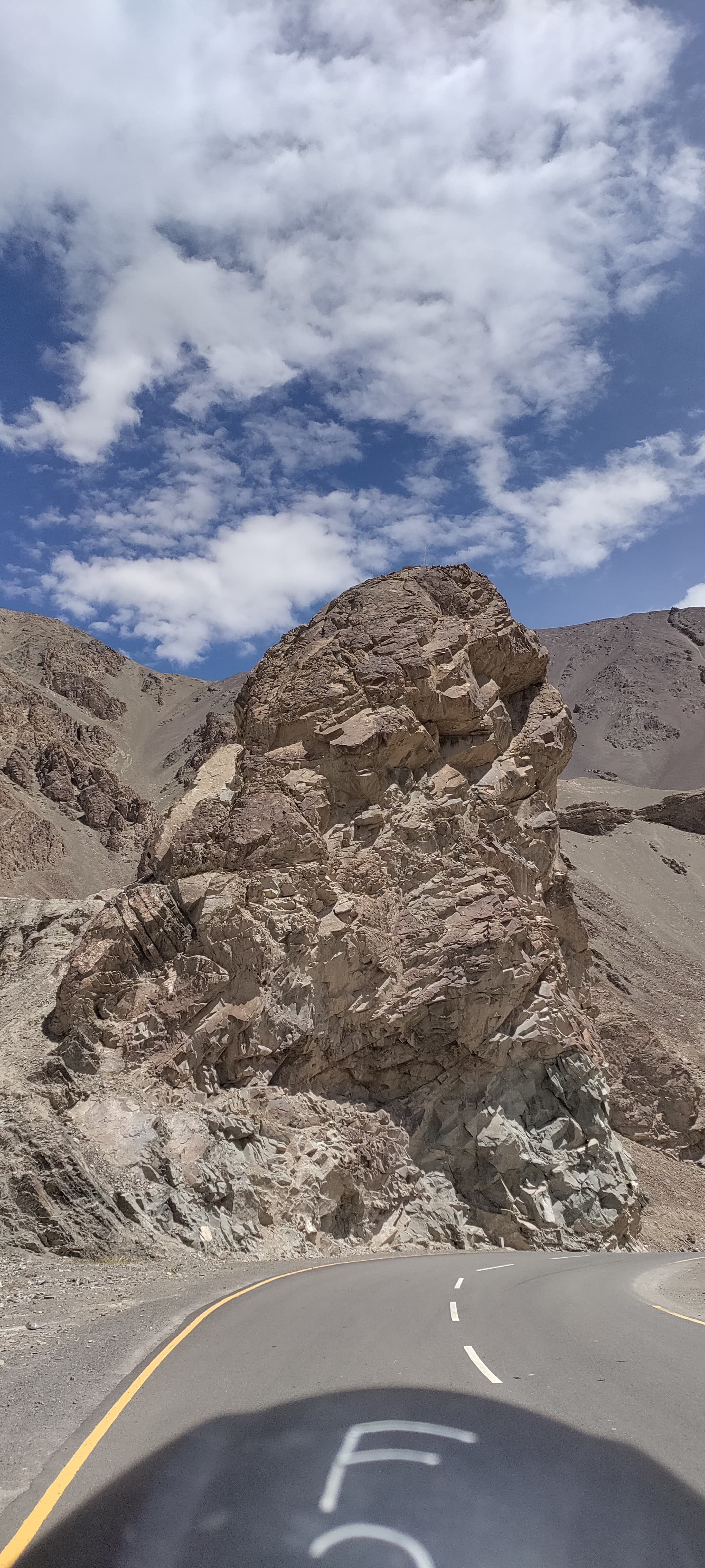 A rest stop on the rocks along the route