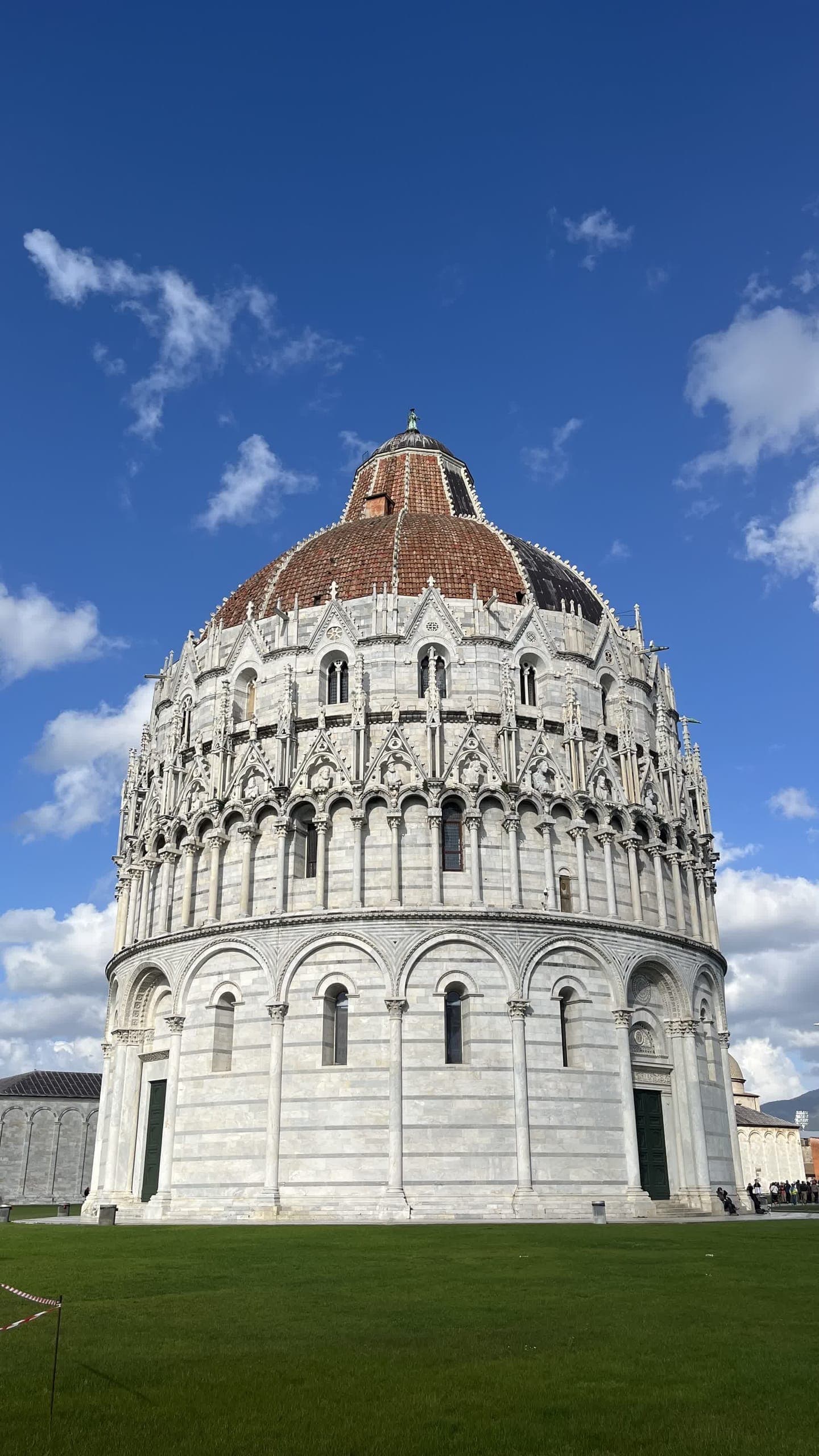 The marble Baptistery in the Piazza dei Miracoli, Pisa
